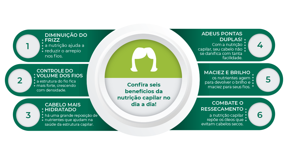 infográfico sobre nutrição capilar